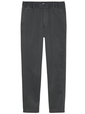 Chino mit Bundfalte und Stretchanteil, Tapered Fit