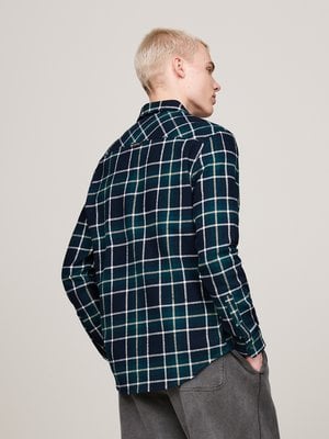 Leichtes Flanellhemd mit Glencheck-Muster, Regular Fit