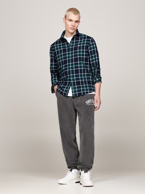 Leichtes Flanellhemd mit Glencheck-Muster, Regular Fit