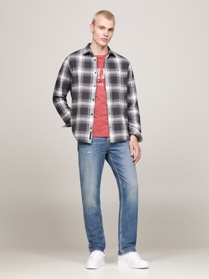 Leichtes Flannelhemd mit Glencheck-Muster, Regular Fit