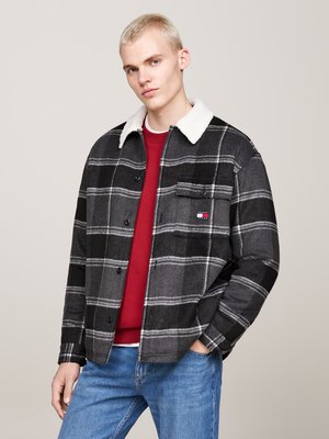 Overshirt mit Check-Muster und Teddy-Futter