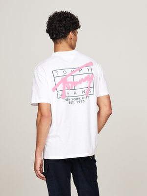 T-Shirt mit Label-Print