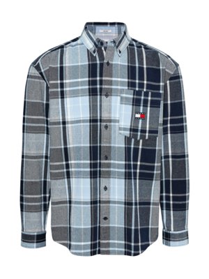 Overshirt in Flanell-Qualität mit Check-Muster, Relaxed Fit