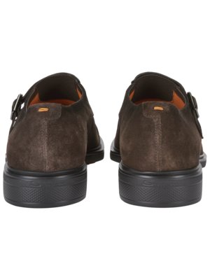 Leichte Double Monk-Schuhe aus Veloursleder