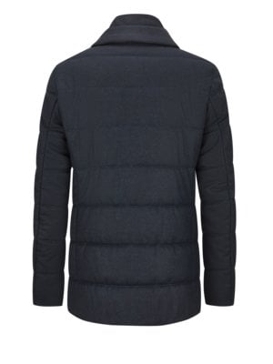 Steppjacke aus Super 130-Schurwolle mit heraustrennbarer Blende