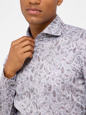 Hemd aus Baumwolle mit Paisley-Print, Slim Fit