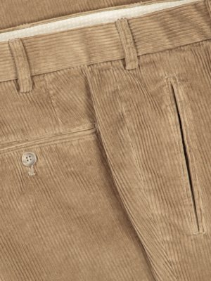 Cordhose Morello mit Bundfalte und Umschlag, Classic Fit