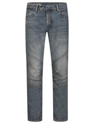 Jeans Moto Cross 3D in Used-Optik, Slim