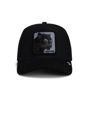 Cap aus Wolle mit Panther-Motiv