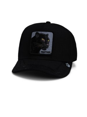 Cap aus Wolle mit Panther-Motiv