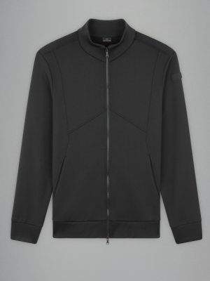 Glatte Sweatjacke mit Teilungsnähten