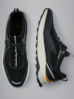 Runner Sneaker aus Mesh mit Leder-Details