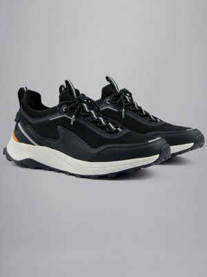 Runner Sneaker aus Mesh mit Leder-Details