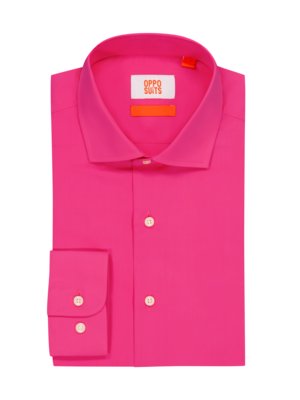 Unifarbenes und knitterfreies Hemd, Tailored Fit