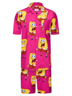 Set Kurzarmhemd und Shorts mit Spongebob-Motiv, Relaxed Fit