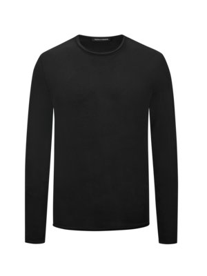 Longsleeve in Jersey-Qualität mit Rollkanten