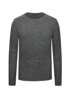 Pullover aus Schurwolle mit Rollkante am O-Neck