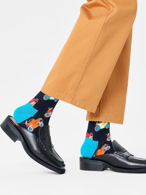 Socken mit Motorrad-Motiven