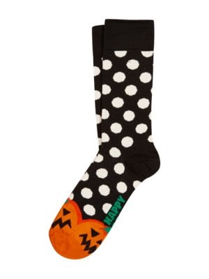 Socken Halloween mit Kürbis-Motiv an Fußspitze