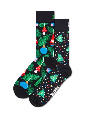 2er Pack Socken mit weihnachtlichen Motiven, X-Mas Edition