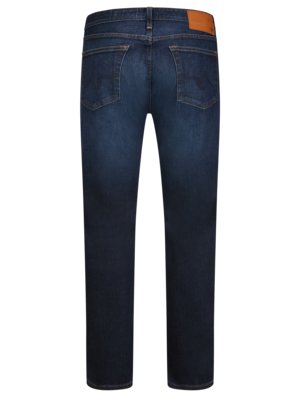 Jeans Everett mit Kontrastnähten und dezenter Waschung, Slim Straight