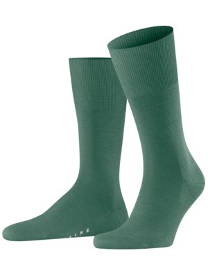 Wadenhohe glatte Socken aus Merino-Baumwoll-Mix