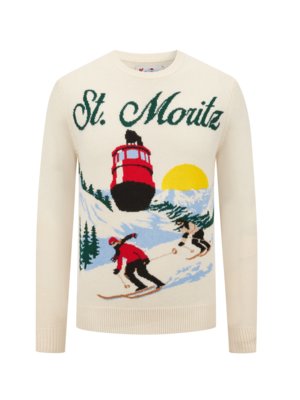 Pullover mit winterlichem St.Moritz-Motiv aus der Après-Ski-Kollektion