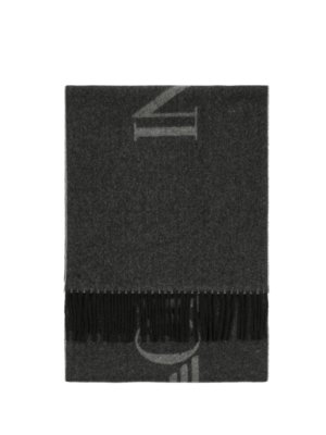 Schal mit tonalem Label-Schriftzug