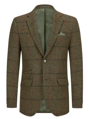 Gefüttertes Sakko aus Harris Tweed mit Fensterkaro