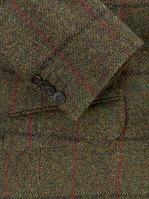 Gefüttertes Sakko aus Harris Tweed mit Fensterkaro