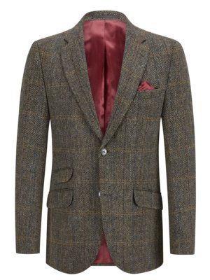 Gefüttertes Sakko in Harris Tweed-Qualität mit Fischgrät-Muster