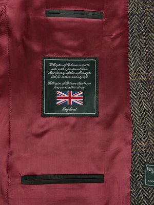 Gefüttertes Sakko in Harris Tweed-Qualität mit Fischgrät-Muster