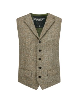 Weste aus Harris Tweed mit Reverskragen