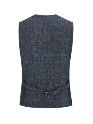 Weste aus Harris Tweed mit Reverskragen und Fischgrät-Muster