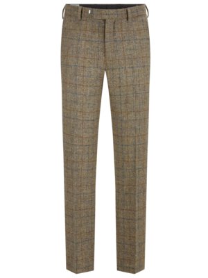 Teilgefütterte Hose aus Harris Tweed mit Fensterkaro