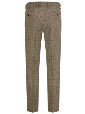 Teilgefütterte Hose aus Harris Tweed mit Fensterkaro