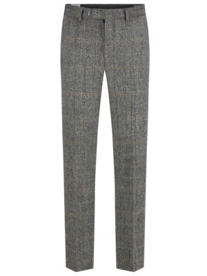 Teilgefütterte Hose aus Harris Tweed mit Fischgrät-Muster