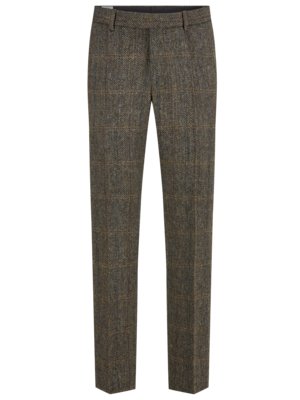 Teilgefütterte Hose aus Harris Tweed mit Fischgrät-Muster