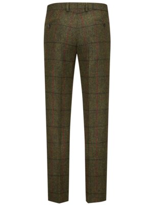 Teilgefütterte Hose aus Harris Tweed mit Fensterkaro