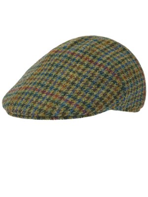 Gefütterte Schiebermütze aus Harris Tweed