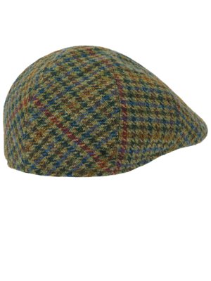 Gefütterte Schiebermütze aus Harris Tweed