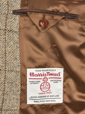 Sakko aus Harris Tweed mit Fensterkaro-Muster