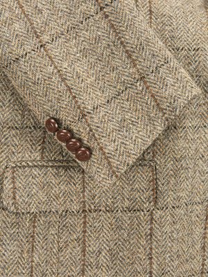 Sakko aus Harris Tweed mit Fensterkaro-Muster