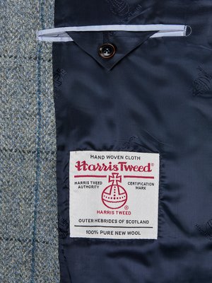 Gefüttertes Sakko aus Harris Tweed mit Fenster-Karo