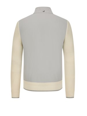 Leichter Bicolor-Blouson mit Zip und Strickärmeln