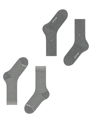2er Pack Socken mit Ringelstreifen und Uni