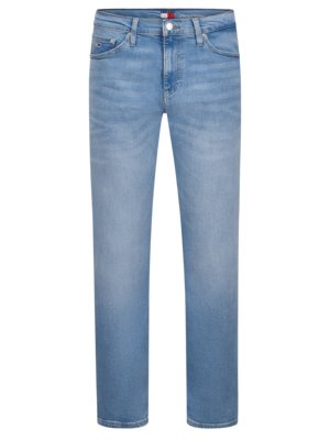 Helle Jeans mit dezenter Waschung, Slim Straight