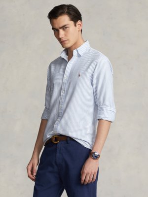 Oxfordhemd mit Streifen-Muster, Slim Fit