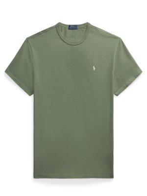 T-Shirt-aus-Baumwolle-mit-Logo-Stickerei,-Classic-Fit