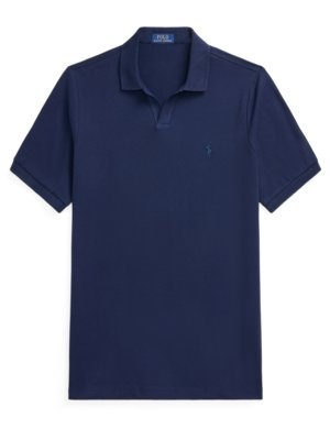 Piqué-Poloshirt mit V-Ausschnitt in Stretch-Qualität